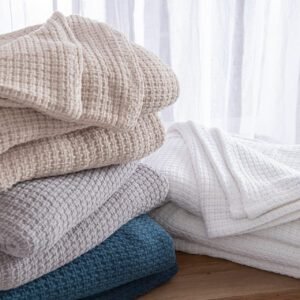 Seven organic cotton weave blankets that could be attuned to offer comfort when people are seriously ill.